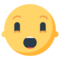 Hushed Face emoji on Mozilla